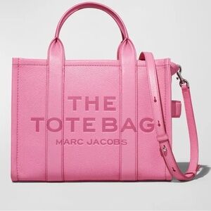 NWT Marc Jacobs Candy Pink The Tote Bag –Leather Top-Handle & Crossbody - Medium